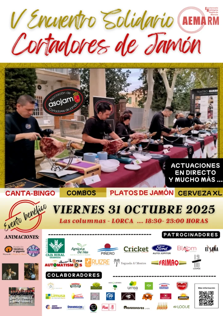 Cartel V Encuentro solidario de cortadores de Jamón