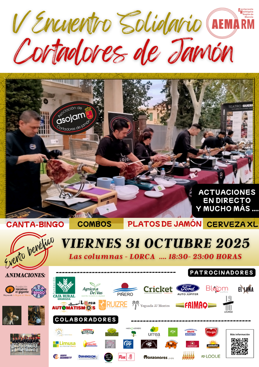 Cartel V Encuentro solidario de cortadores de Jamón