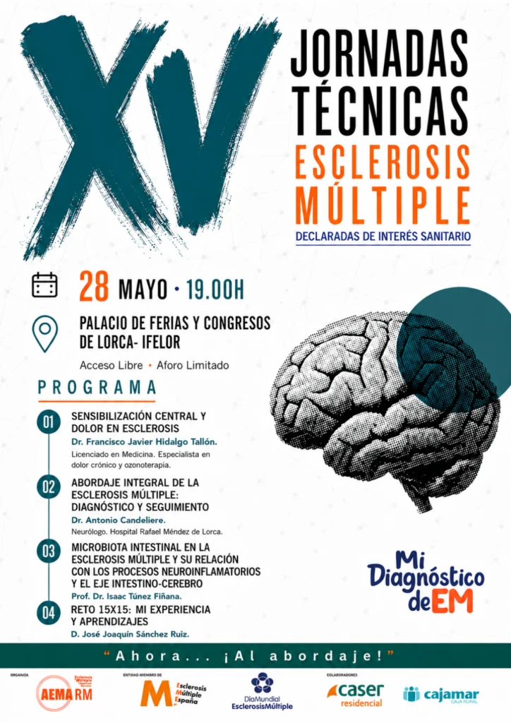 Cartel de las XV Jornadas Técnicas de Esclerosis Múltiple AEMA RM