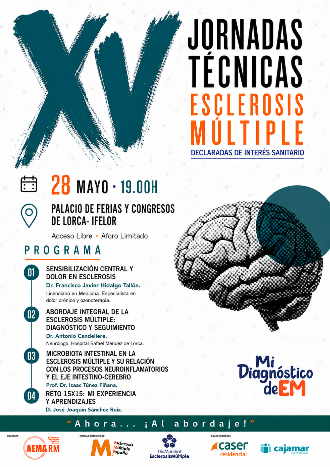 Cartel de las XV Jornadas Técnicas de Esclerosis Múltiple AEMA RM