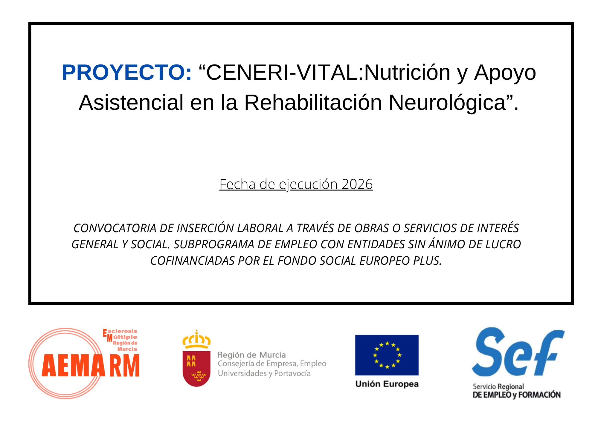 Cartel CENERI VITAL