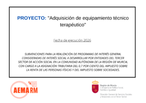 Sistema PABLO incorporado por AEMA Región de Murcia para la rehabilitación neurológica gracias a la subvención del IRPF 2025.